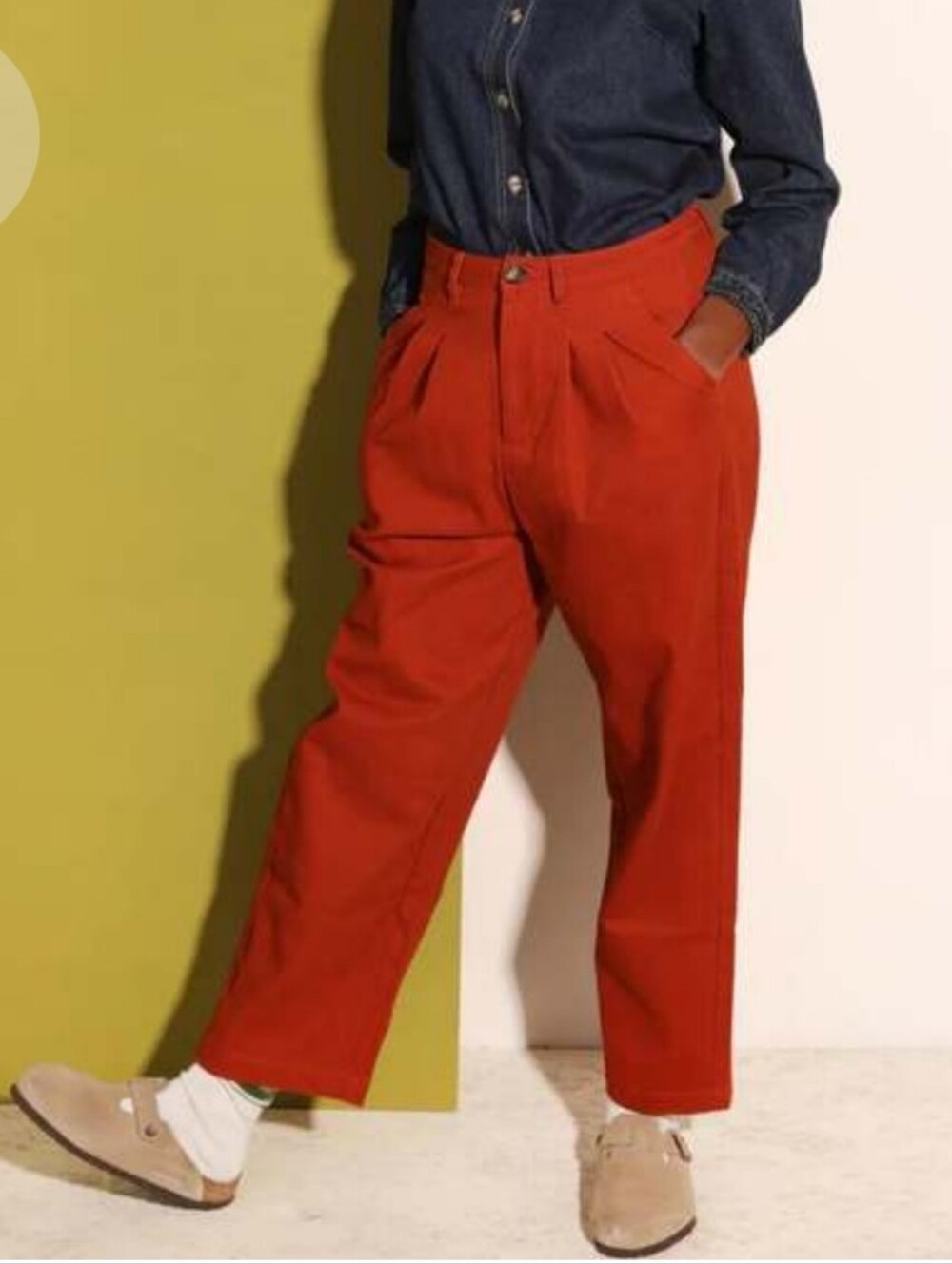 L.F. Markey Classic Slacks Brick Red  High Waisted Trousers
